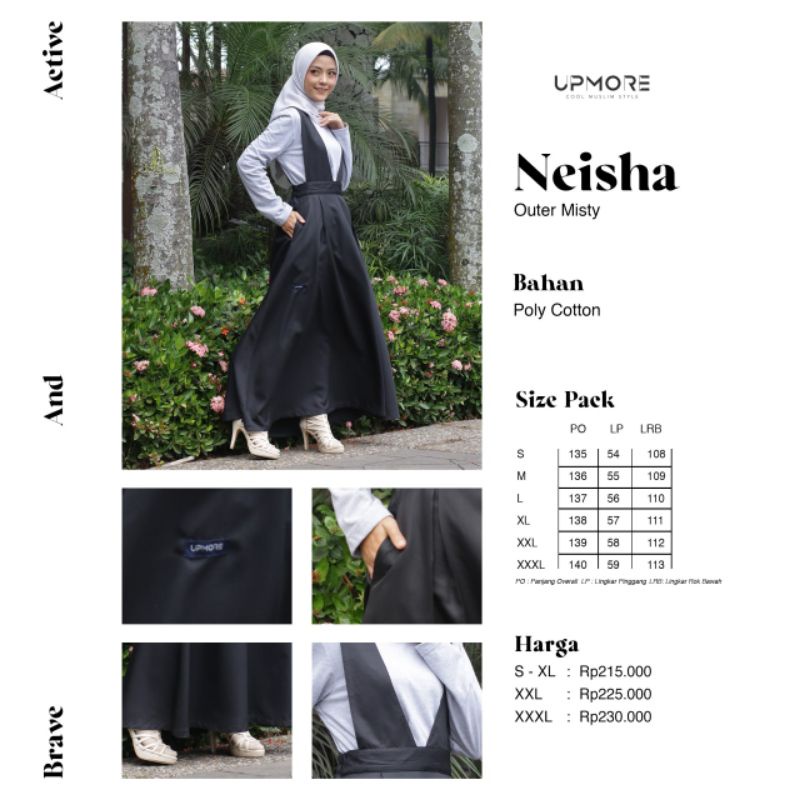 UPMORE NEISHA SET OUTER MISTY DAN INNER NISTY NEISHA OUTER MISTY NEISHA INNER ABU MISTY NEISHA BLACK