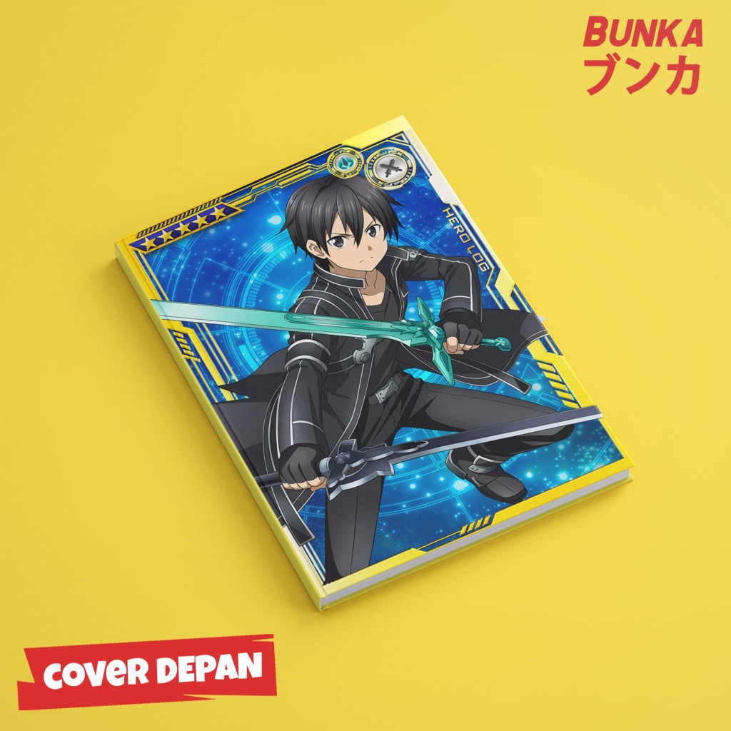 

Notebook Anime Sword Art Online Kirigaya kazuto Aincard B Hardcover A5 Buku Tulis Catatan Notes Agenda Planner Jurnal