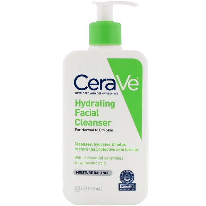 CeraVe Hydrating Facial Cleanser 355ml Pembersih Wajah Hyaluronic Acid