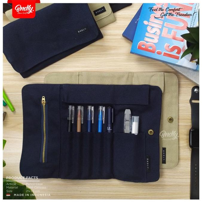 

[COD] Roll Up Pencil Case / Pencilcase / Tempat pensil gulung canvas PRODUK TERBATAS Kode 1049