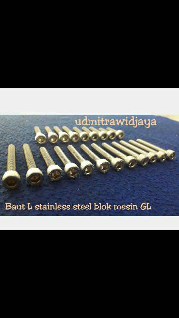 Baut blok mesin GL stainless steel