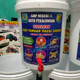 Ember cuci tangan free  desain  stiker  logo Shopee Indonesia