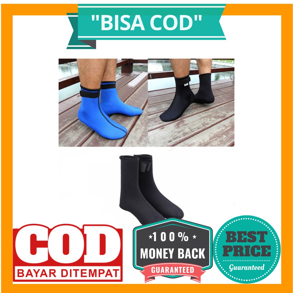 BISA COD Sepatu Neoprene Scuba Diving Size M - WG025 - Black