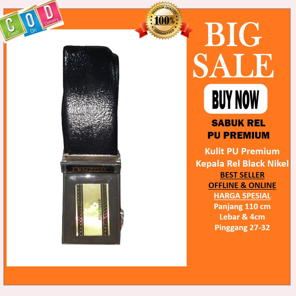 Ikat Pinggang Pria Sabuk Gesper Pingang Cowok Men Belt Kulit PU Resleting Impor