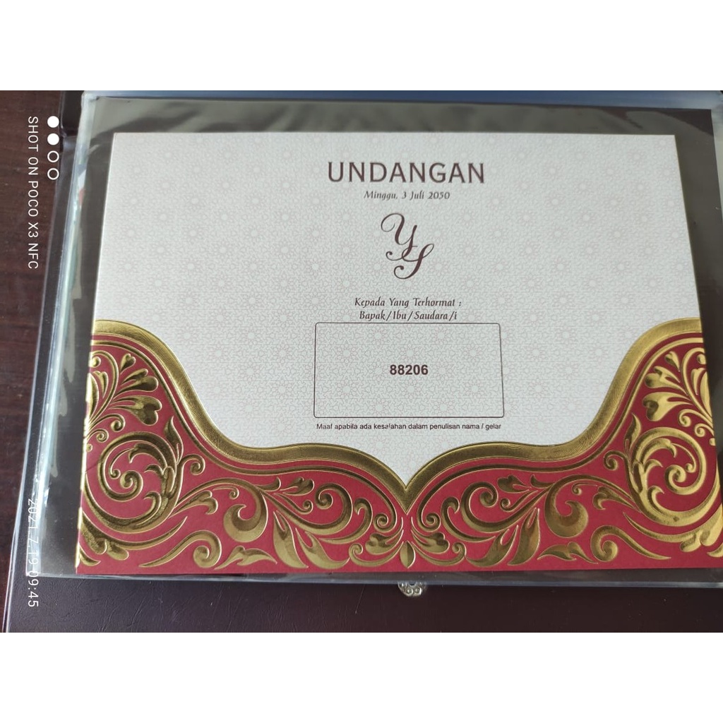 UNDANGAN BLANGKO ERBA 88206