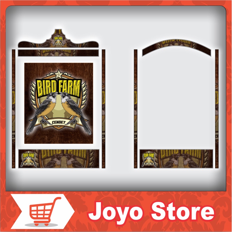 Sticker Decal Sangkar Radja/BNR/Ebod/Kosan Motif Cendet