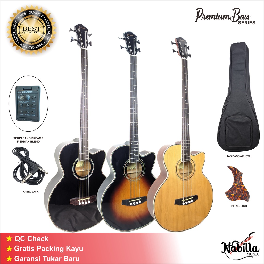 Bass Akustik IBANEZ AEB Custom Premium Equalizer fishman Blend