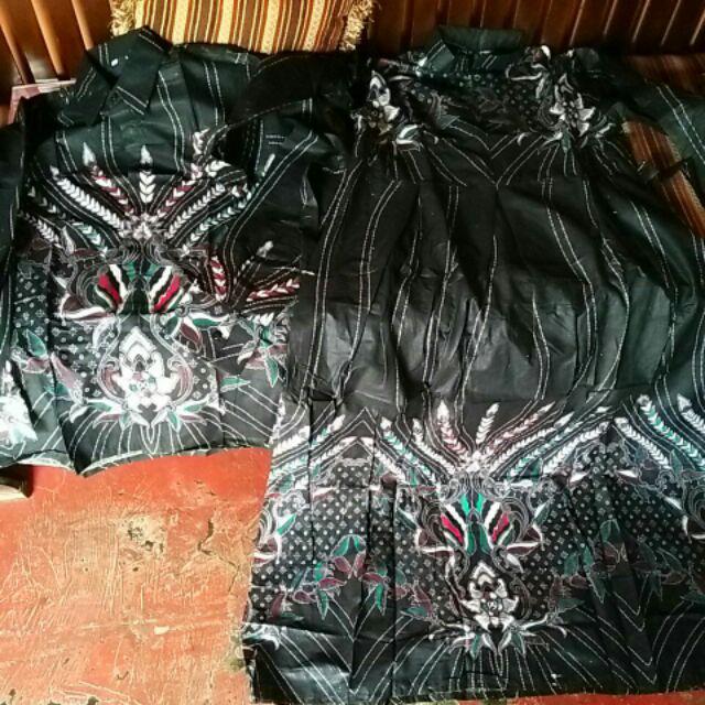 ( Ready Anak)  Couple 2575 Batik Couple Sarimbit Motif Sogan  Gamis Batik Kondangan Sumber Rejeki
