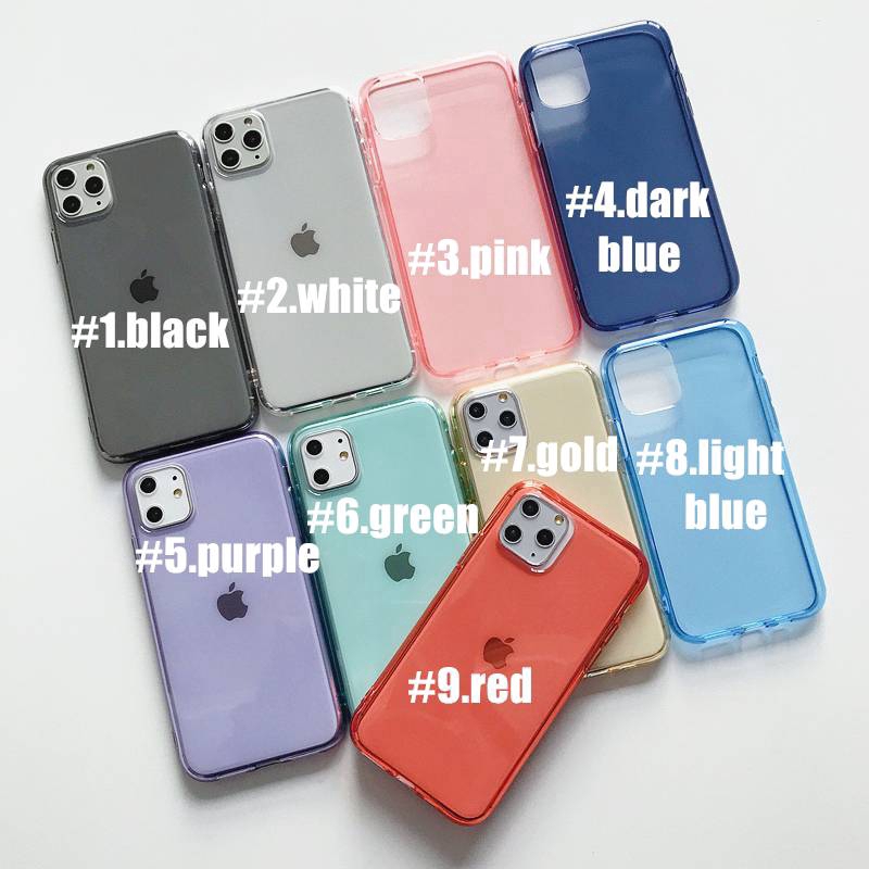 transparent case iPhone 11 Pro X XS MAX XR SE 2020 i6 6s+ 7 8Plus Ultra-thin phone case full cover soft tpu case