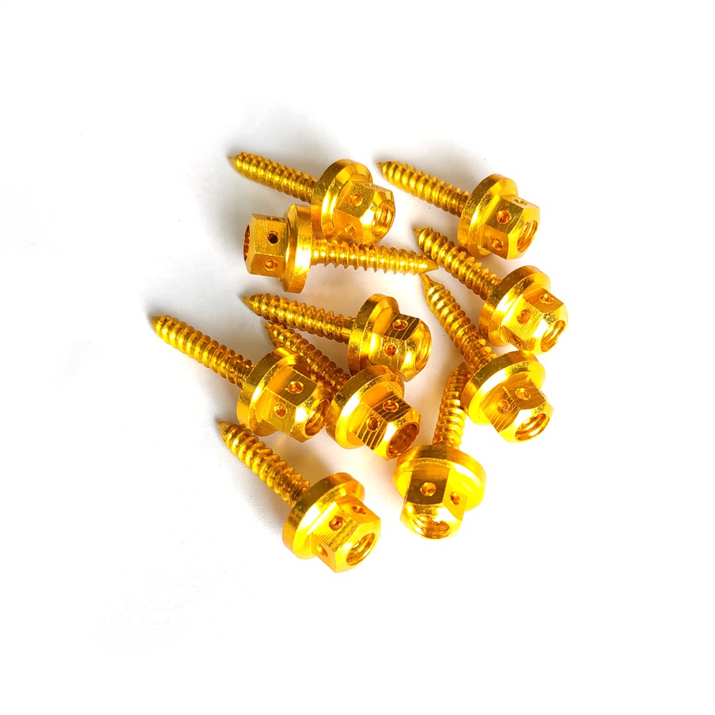 1 Pcs Baut Motor Aksesoris Motor Warna - GOLD