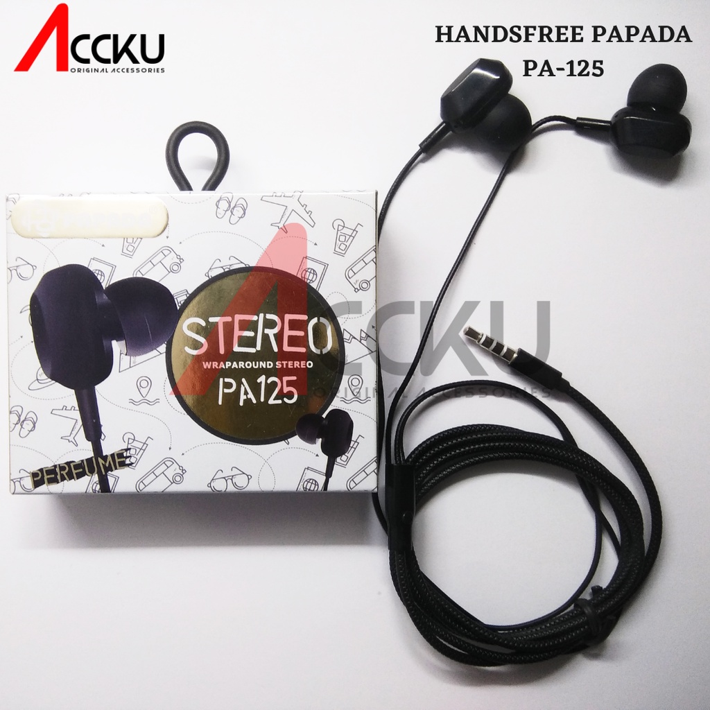 HANDSFREE BRANDED HEADSET SUPER BASS HEADSET MERK PAPADA PA125