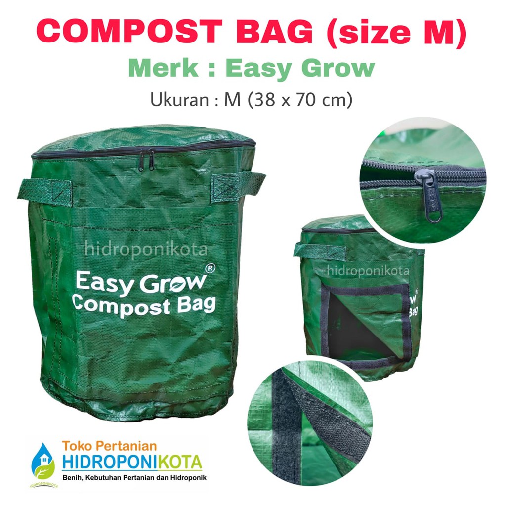 EASY GROW - COMPOST BAG size M - kompos bag - planter bag - merk EASY GROW ASLI