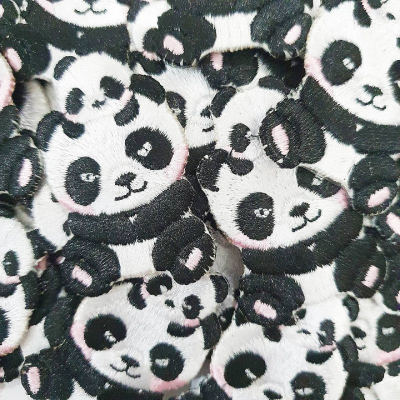 Patch Panda, Panda Embroidery Patch