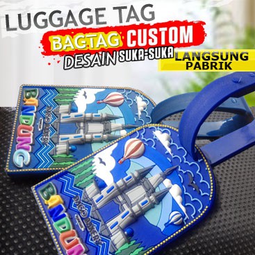 LUGGAGE TAG KARET BAGTAG CUSTOM UNIK LOGO REQUEST DESAIN CUSTOM BAHAN RUBBER TAG KARET RUBBER MURAH