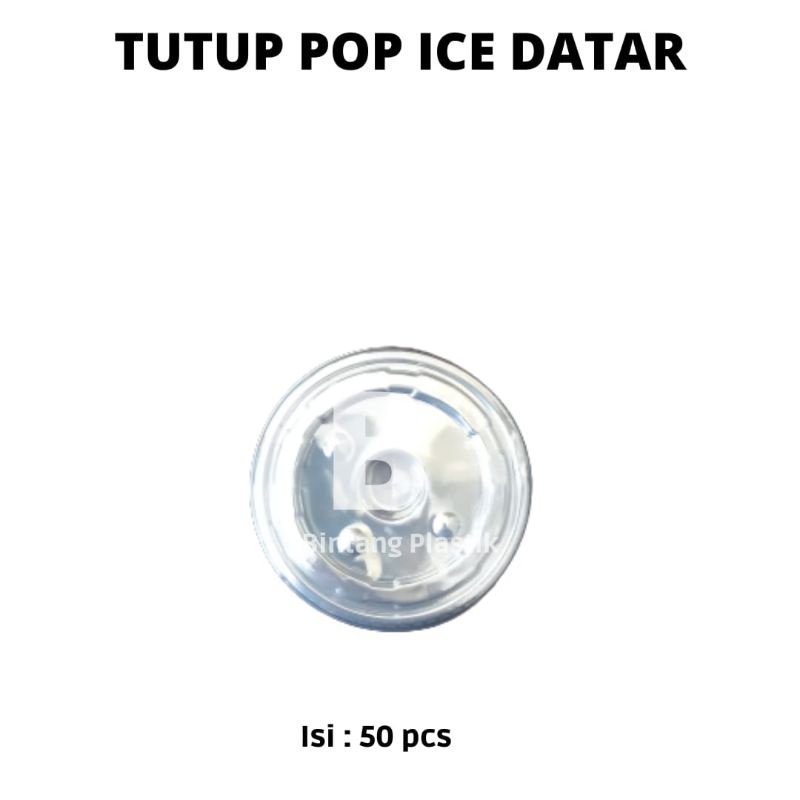 Tutup Cup Datar / Tutup Datar Pop Ice