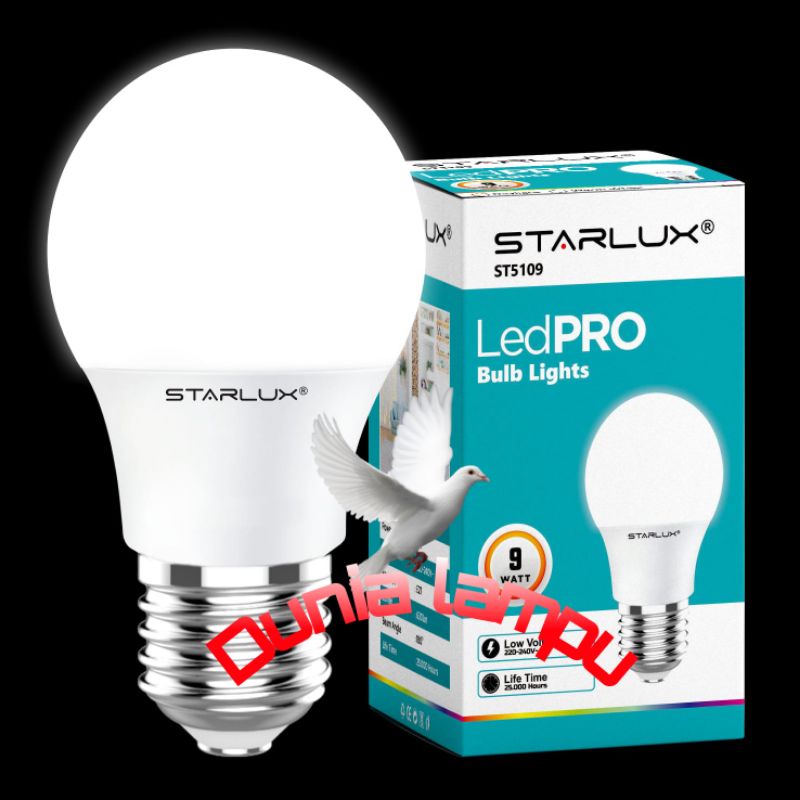 Bohlam Lampu LED Pro Bulb Light STARLUX 9Watt Cahaya Putih