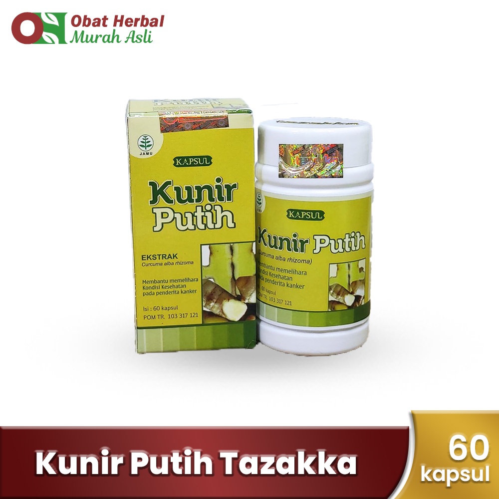 OBAT HERBAL ANTI KANKER KAPSUL EKSTRAK KUNIR PUTIH TAZAKKA