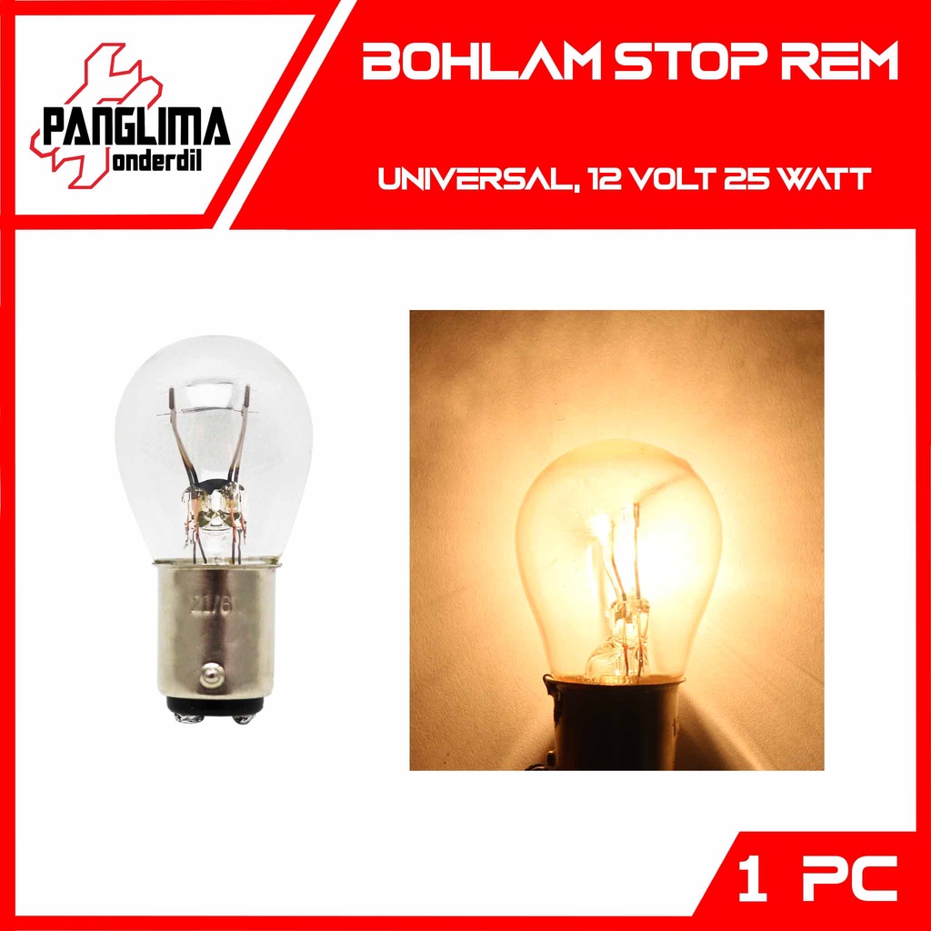 Bohlam Stop Rem Bebek &amp; Matic Universal 12V 12-6 Watt Lampu Belakang