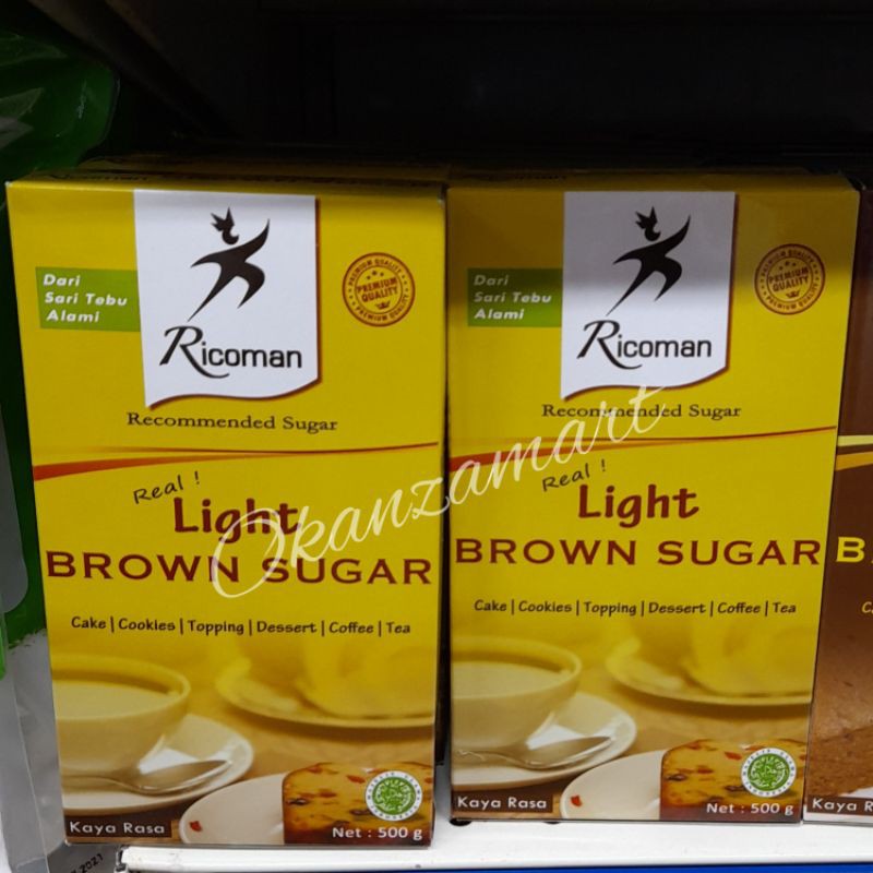 

Ricoman Light Brown Sugar Box 500gr