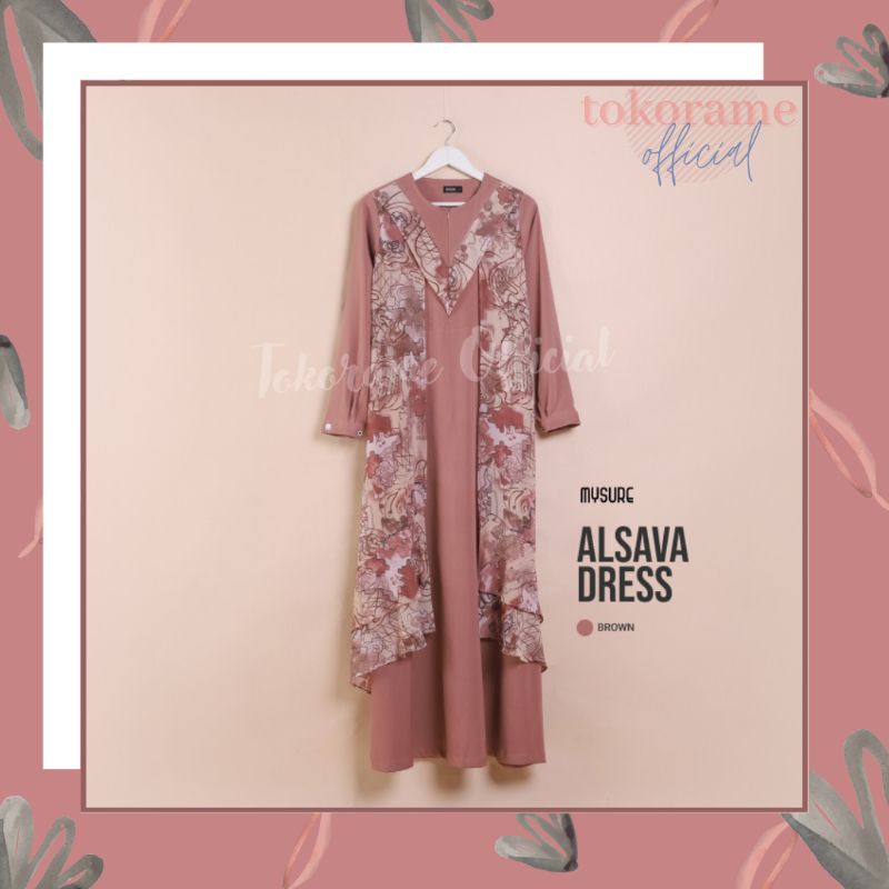 Gamis Muslim Wanita Terbaru Alsava Dress Baju Muslimah Busui Friendly Original Mysure