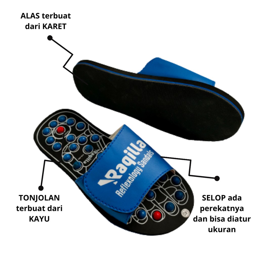 Sandal Rematik Selop refleksi Selipar kesehatan Refleksi akupuntur sendal selipar refleksi terapi penyakit rematik