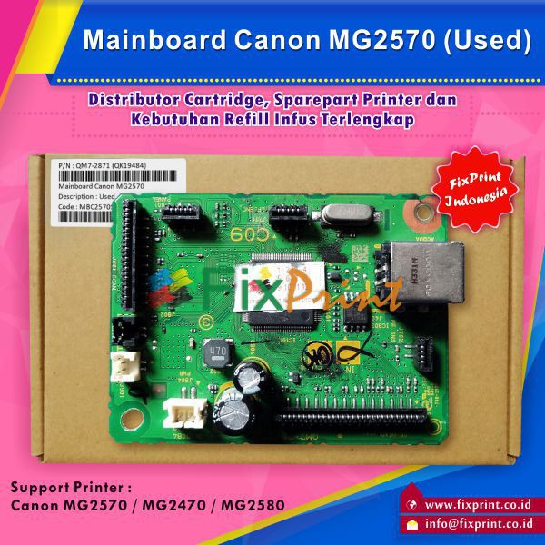 Mainboard Canon MG2470 MG2570 MG2580 Motherboard Printer MG2570 Logic Board MG2570