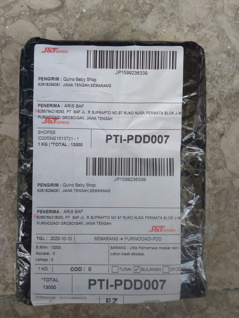 Little Palmerhaus Masker Kain / Cotton Mask Dewasa