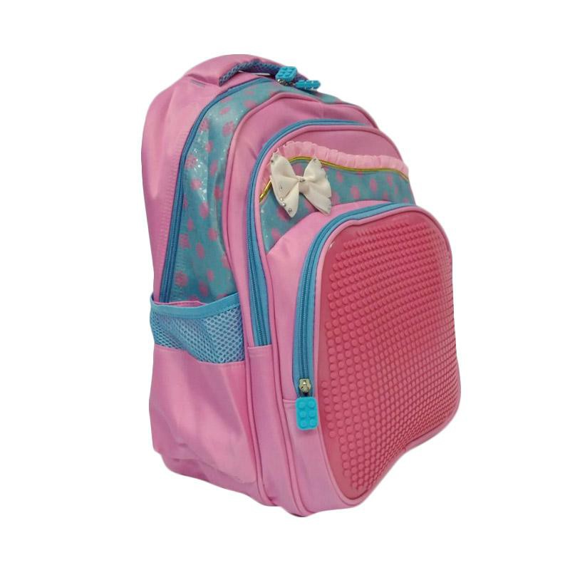 Powa Pixel Pita Tas Ransel Anak - Pink