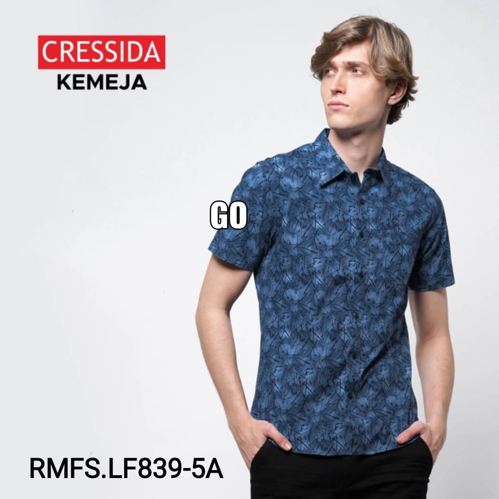 gos CRESSIDA KEMEJA PRIA SLIMFIT Kemeja Casual Kemeja Lengan Pendek Outlook