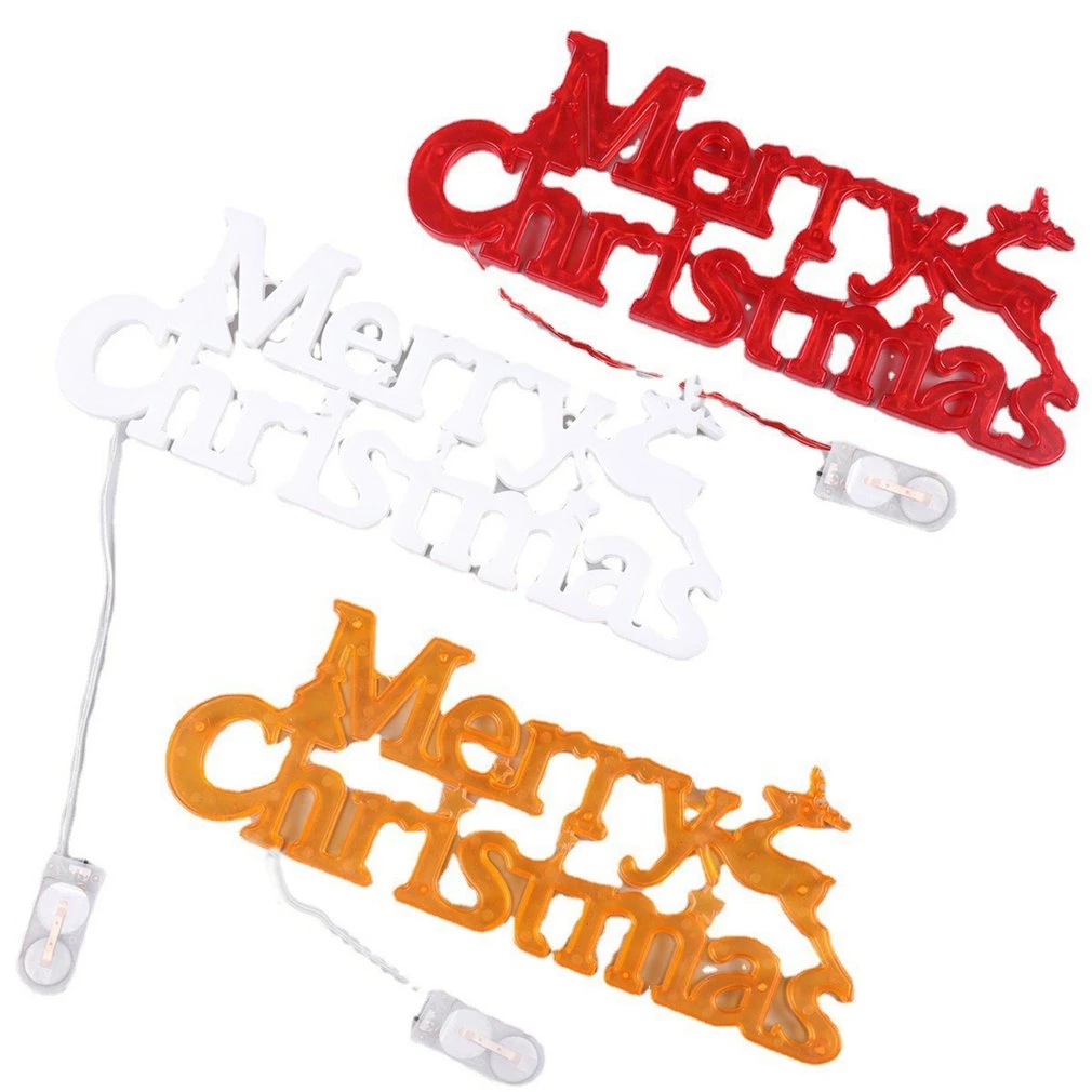 Lampu String Led Bentuk Huruf Merry Christmas Untuk Dekorasi Natal