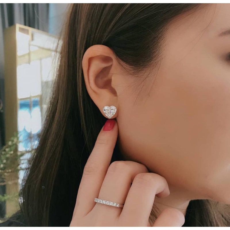 heart shape diamond earrings diamond lab ada 1 carat ada 2 carat l