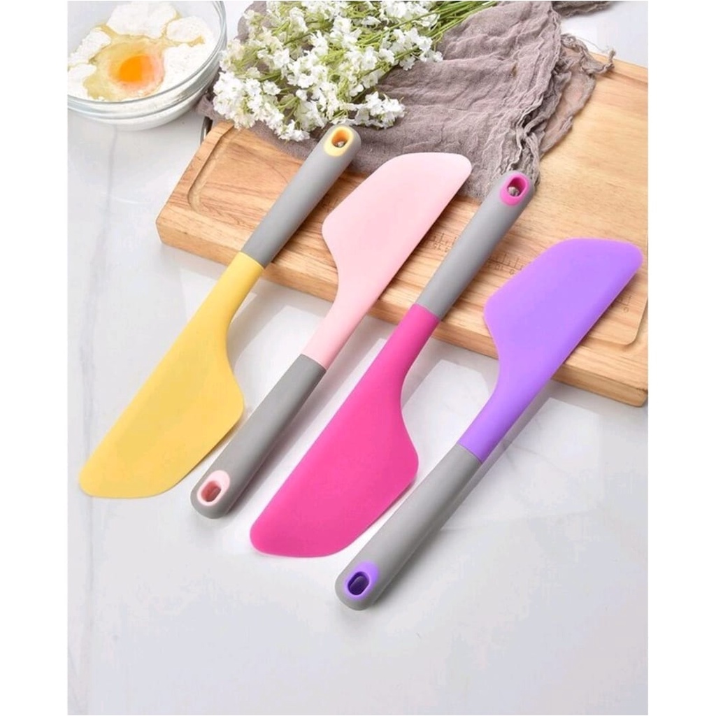 SPATULA SILIKON JUMBO UKURAN 34 CM / BESAR FOOD GRADE SEUKURAN SPATULA AS WILLMARK / SPATULA KUE BESAR