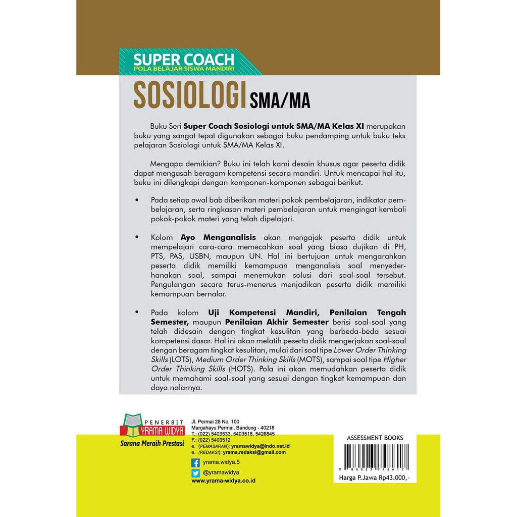 Buku Ringkasan Dan Latihan Soal Sosiologi Sma Ma Kelas Xi Kurikulum 2013 Revisi Shopee Indonesia