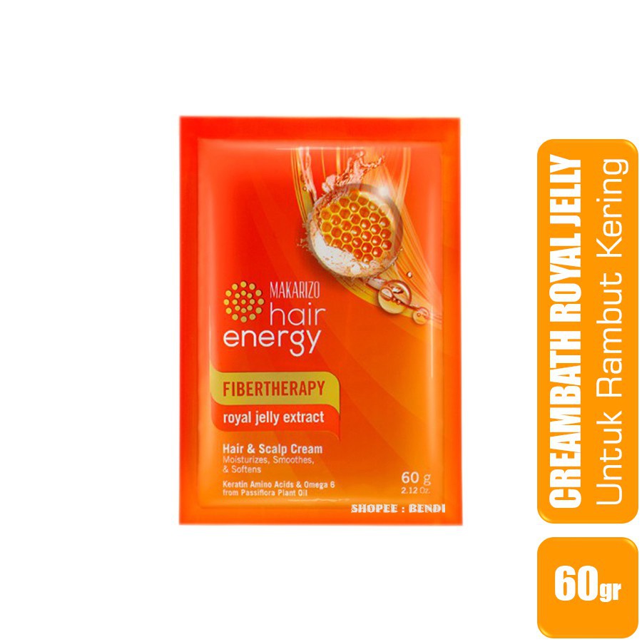 Makarizo Hair Energy Fibertherapy Hair &amp; Scalp Creambath Royal Jelly 60 gr