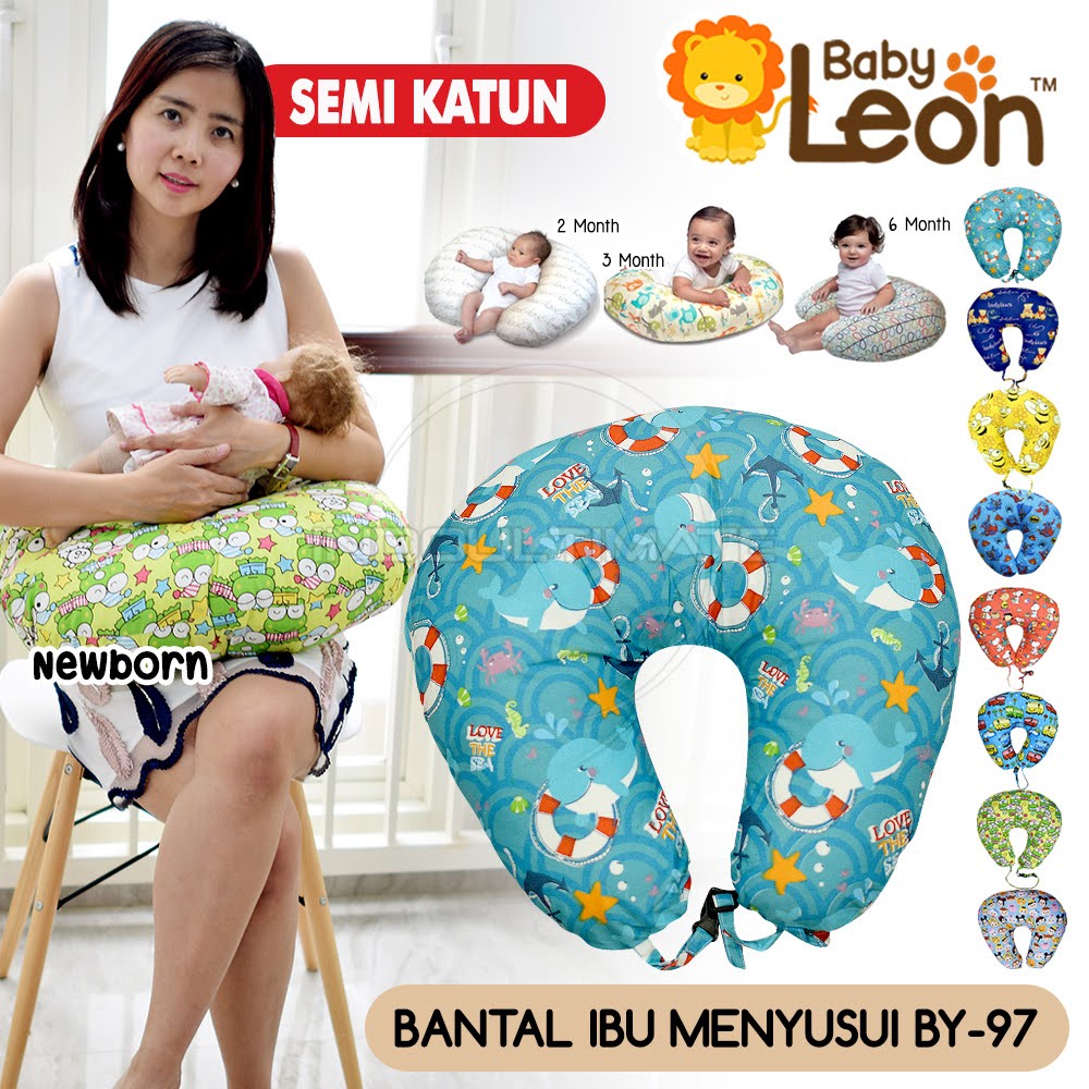 Bantal Menyusui JUMBO Bantal Bayi Bantal Penyangga Bayi Bantal Ibu Menyusui Nursing Bantal Tidur Bayi BY-97 Bantal Bayi Bantal Peang Bayi Bantal Peyang SP-018-BM BABY LEON