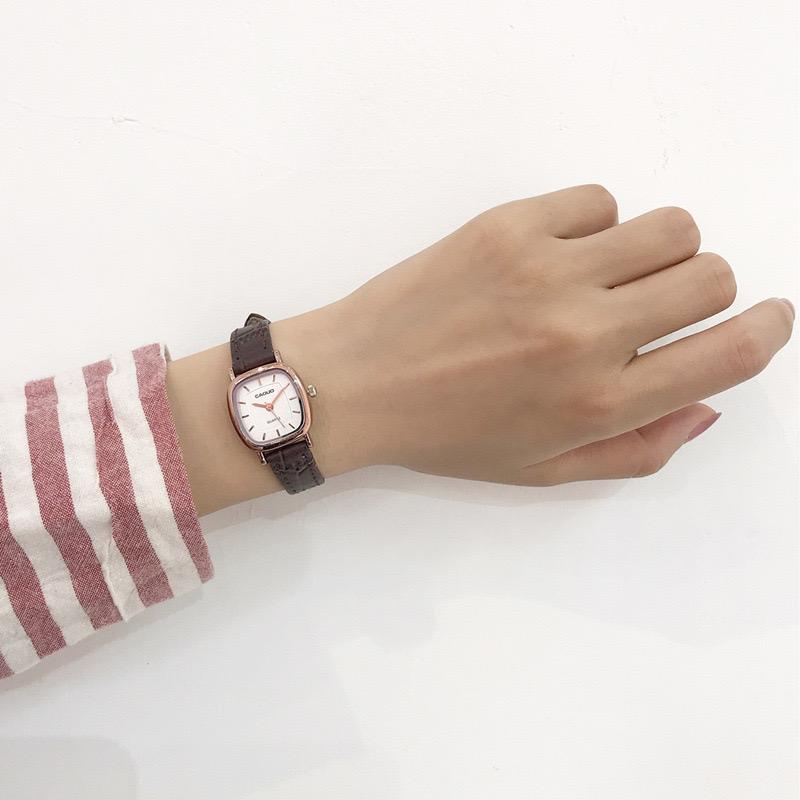 KOOLEY Jam tangan Couple Pasangan KY-BA wanita dan pria Warna coklat dan Hitam Gaya ulzzang Korea Import