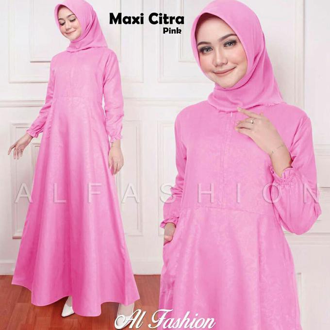 TERMURAH Alt- Maxi Dress Citra Dusty Gamis busui