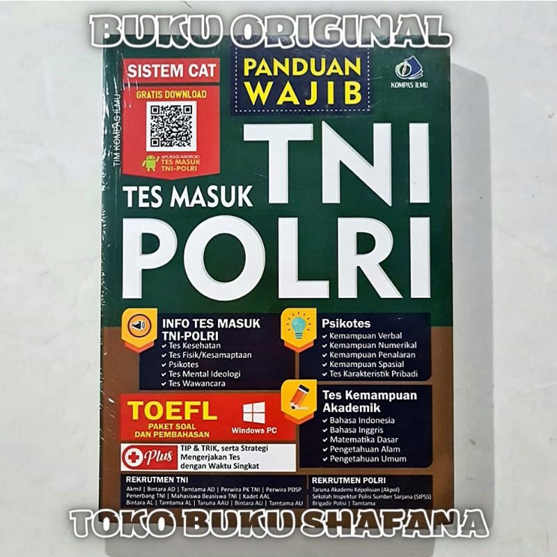 Buku Panduan Wajib Tes Masuk TNI - POLRI Kompas Ilmu