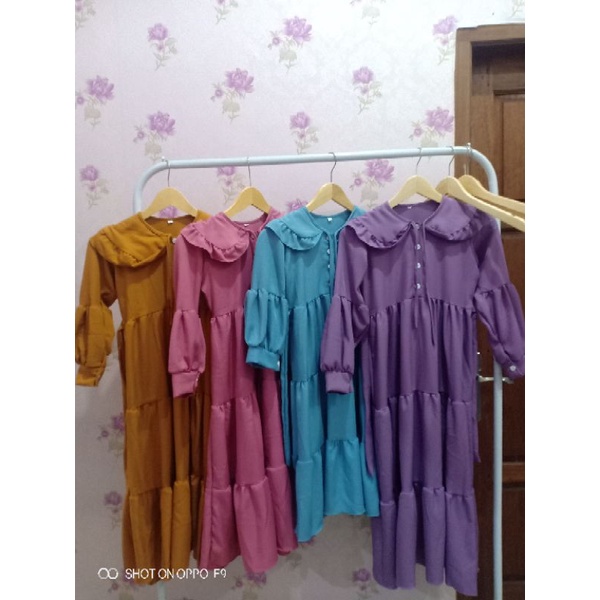 MIDI dress polos anak/MIDI Shakila premium/MIDI dress