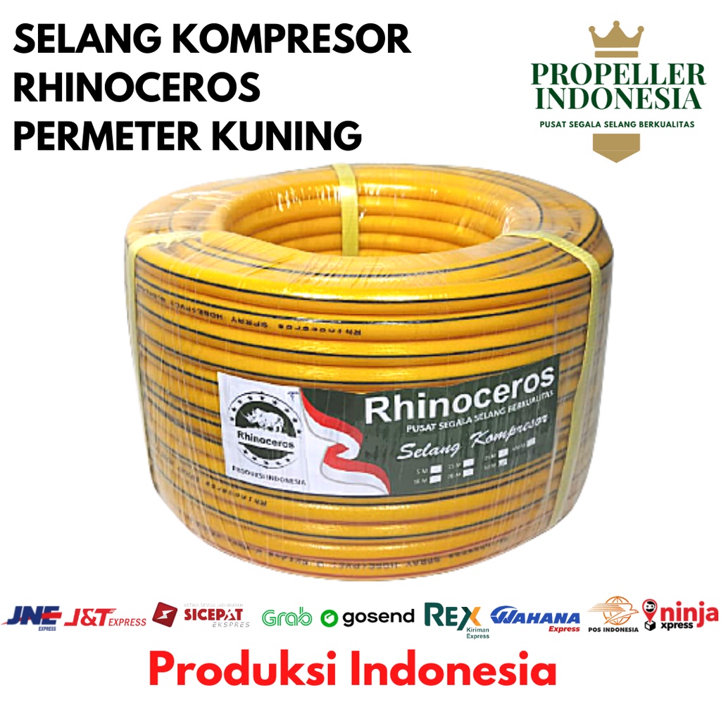 Selang Kompresor Kuning PERMETER RHINOCEROS Selang Angin Kompresor