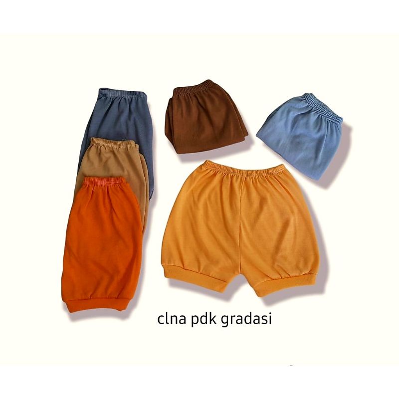 6 Pcs Celana Pendek BOBOKO GRADASI 0-3 Mont