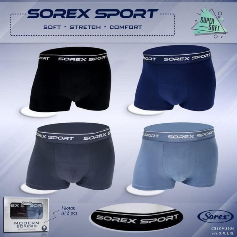 Grosir Celana Dalam Pria Boxer Lembut Super Soft Sorex 3904