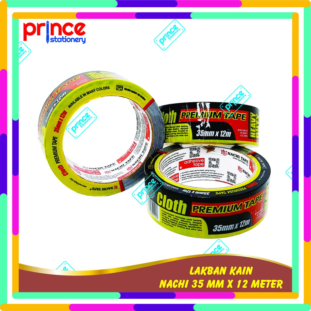 

LAKBAN KAIN HITAM NACHI 35 MM X 12 METER