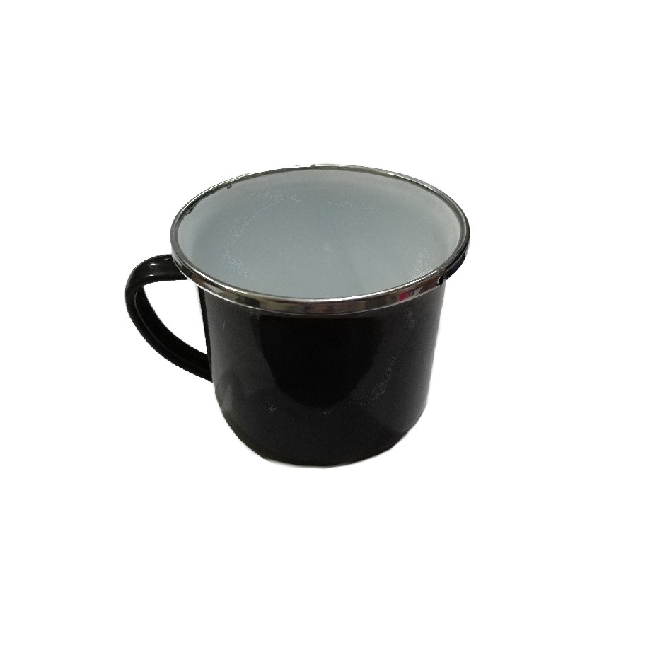 Mug Enamel 8cm Hitam Putih