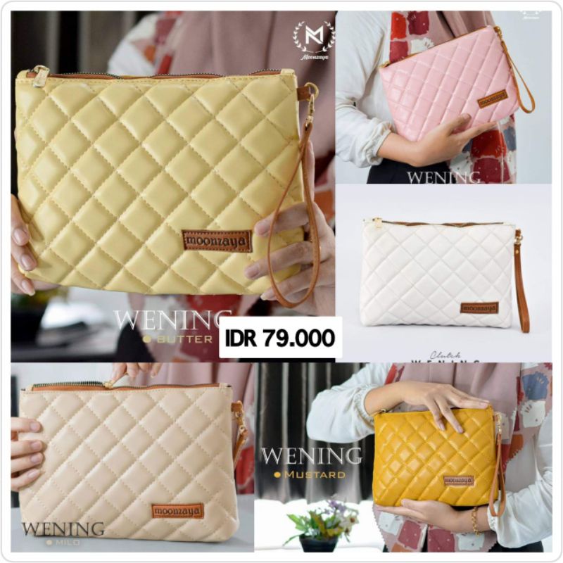 READY CLUTCH WENING ORIGINAL BY MOONZAYA | TAS WANITA