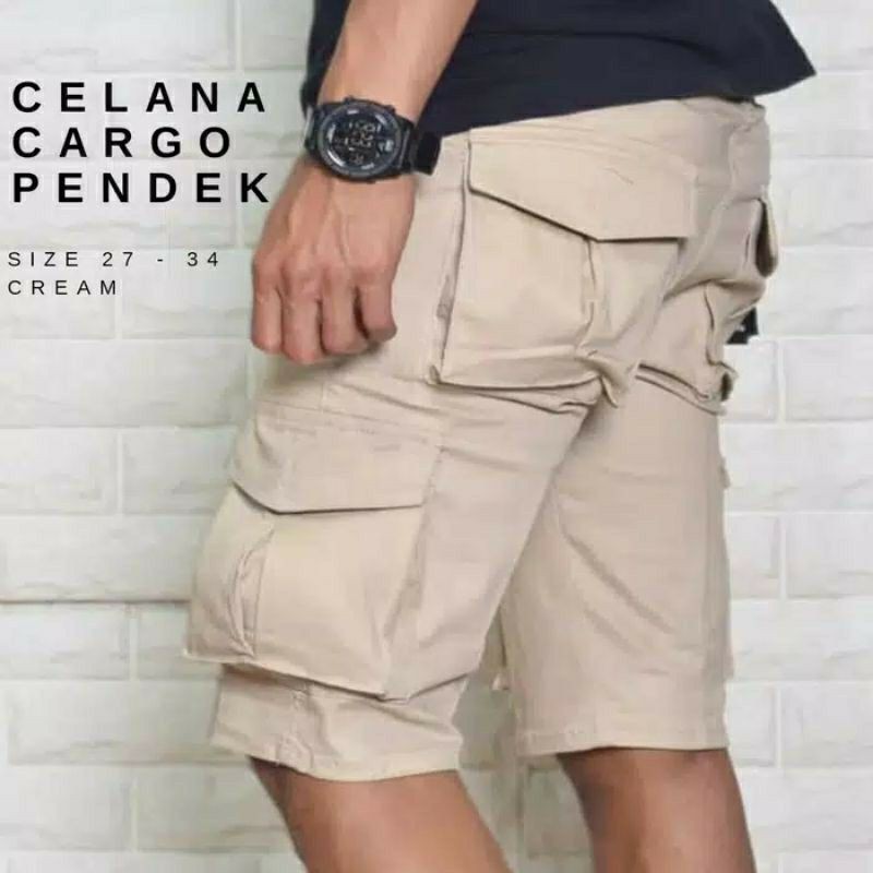 Celana Cargo Pendek Pria dengan Ukuran Jumbo (39-44), Bahan Kimpol Premium, dan Desain Jumbo