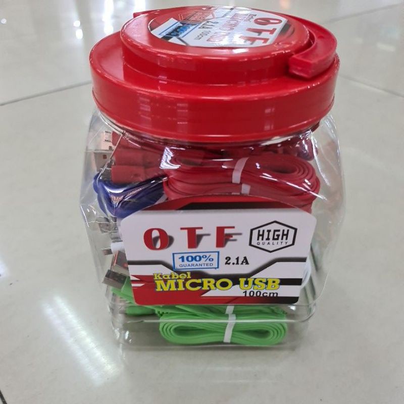 Kabel Data OTF MICRO USB 1Meter / OTF Macaroon MICRO USB 1 Meter  (1Toples 50pcs)