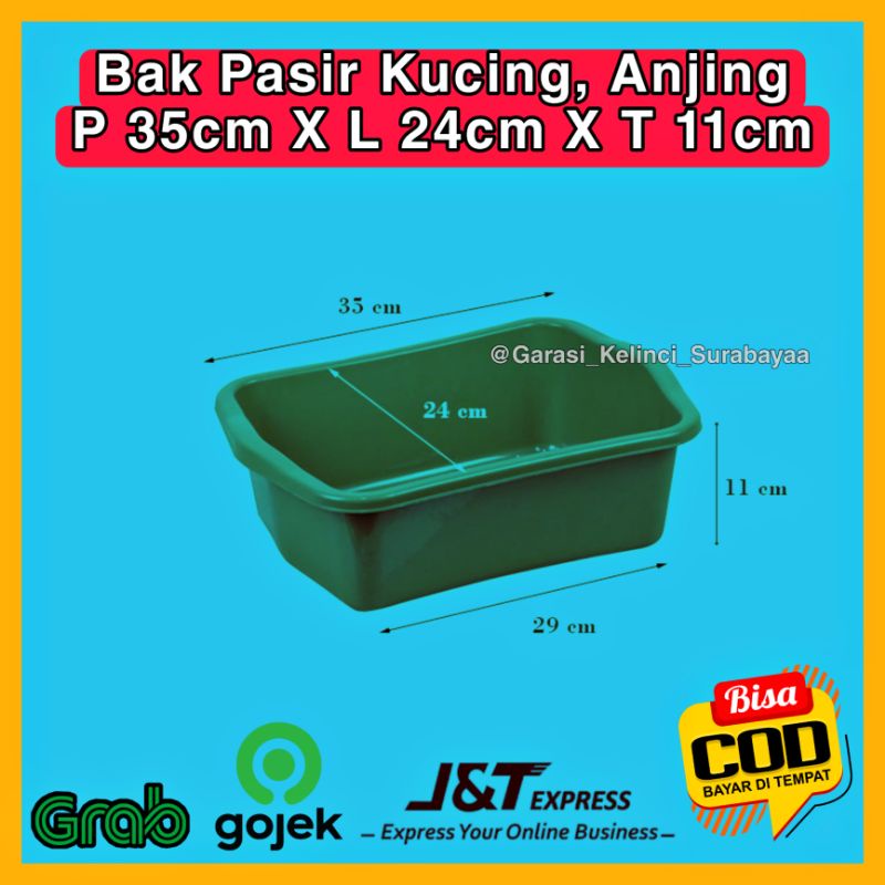 GPSS- CAT LITTER BOX Bak Pasir Kucing Anjing Toilet Hewan Tempat Kotoran Kucing Anjing Box Pasir Kucing Baskom Plastik Tempat Pasir Kucing Tempat Pasir Anjing Tempat Kotoran Anjing Toilet Kucing Toilet Anjing Toilet Kelinci Penghilang Bau Kotoran Kucing