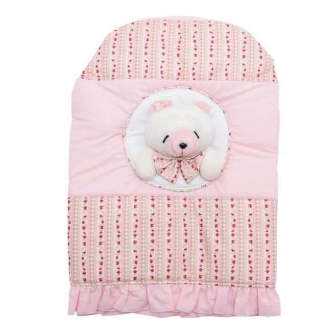 Sarung Galon - Sarung Dispenser-Sarung Galon-Beruang-Bunga-Flower-Pink