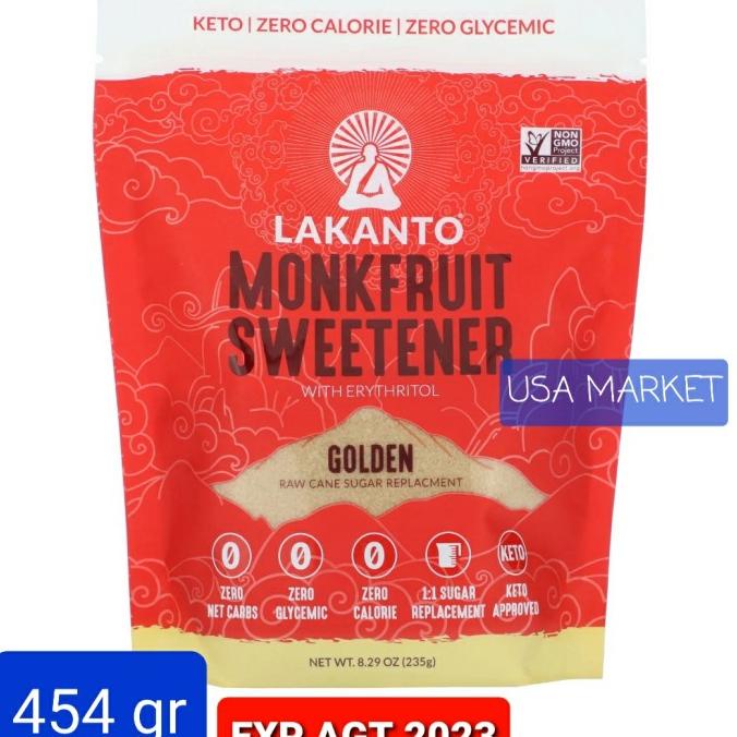 

Cuci Gudang Awal Tahun Lakanto monkfruit monk fruit sweetener , Erythritol, Golden 454 gr Cuci